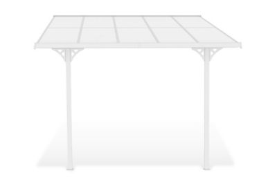 Pergola/Carport adossé 9m² KLEO 3x3m aluminium blanc