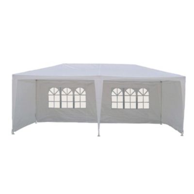 Pergola de jardin 6x3xh. 2,70 m. de raphia blanc.-