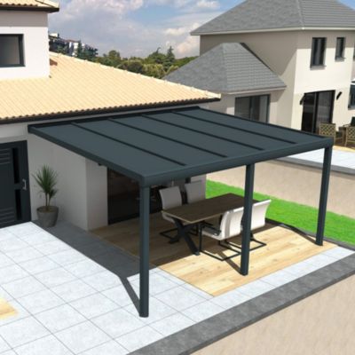 Pergola isotoit CLASSIC Gris anthracite 6,19x3,00m