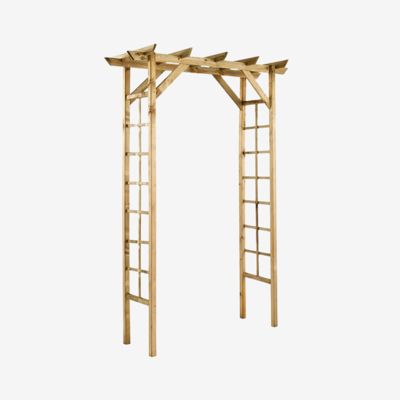 Pergola Jardipolys - 2.145x2.145x2.145 m toit en bois beige