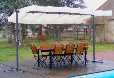 Pergola marquise autoportante manuelle acier Habrita PER2535M 3,60 x 2,50 m