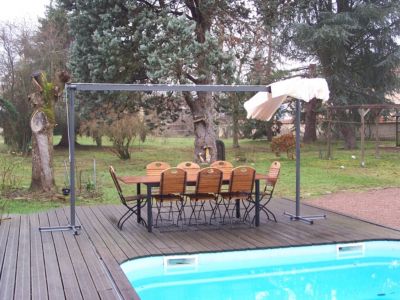 Pergola marquise autoportante manuelle acier Habrita PER2535M 3,60 x 2,50 m