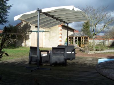 Pergola marquise autoportante manuelle acier Habrita PER2535M 3,60 x 2,50 m