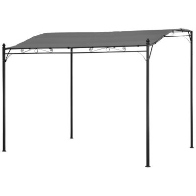 Pergola murale 3 x 2,5m NICE grise - HAPPY GARDEN
