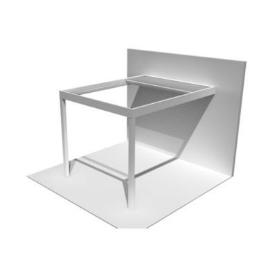 Pergola rétractable LASKA 4,00 x 4,068m Motorisé à Télécommande (Blanc)