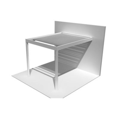 Pergola rétractable LASKA 4,00 x 4,068m Motorisé à Télécommande (Blanc)