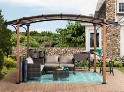 Pergola Skuta Sunjoy, 41x26m dim ext (cas échéant incl débord de toit) revêtu par poudre, épaisseur paroi : 10,5m² totale