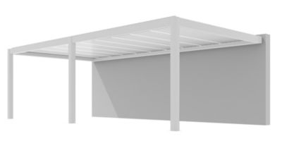 Pergolas bioclimatique adossée summer Proloisirs L.8 x l.4m blanc