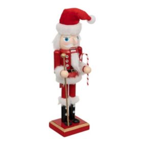 Personnage Déco Casse Noisette "Père Noël" 25cm Rouge