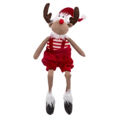 Personnage renne en salopette 52cm - feeric lights & christmas