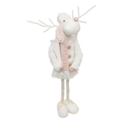 Personnage renne rose télescopique 76cm - feeric lights & christmas