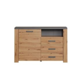 Petit Buffet 1 Porte 3 Tiroirs et 1 Niche L127 cm - Follow