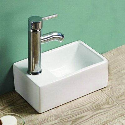 Petit lave main Gain de Place Gauche - Céramique - 30x20 cm - Essento