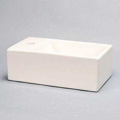 Petit lave main Gain de Place Gauche - Céramique - 30x20 cm - Essento