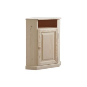 Petit meuble d'angle en bois brut