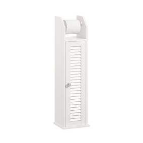 Petit Meuble Salle de Bain Support Papier Toilette étoit, BZR49-W, SoBuy