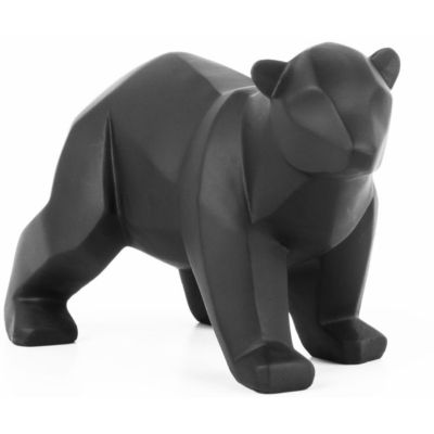 Ours déco en résine blanche origami