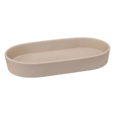 Petit plateau de salle de bain en grès beige lin, 5Five Cocon