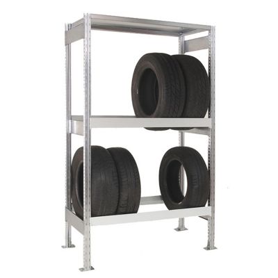 Petit rack à pneus 3 niveaux - Module de départ  : hxlxp  : 2000x1000x400mm - RAYOPN/P3N/2010/D