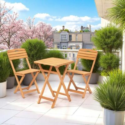 Petit salon de jardin 2 places pliant, compact SORA