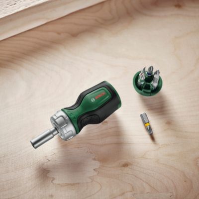 Petit tournevis à cliquet Bosch Home and Garden + 6 embouts