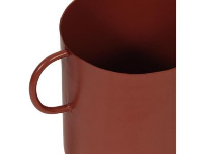 Petit vase en métal avec anses - H.17 cm - Terracotta - BILIAN