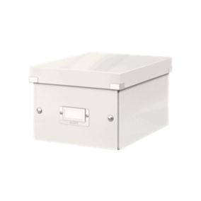 Petite Boîte de rangement en Carton A5+ avec couvercle - Blanc