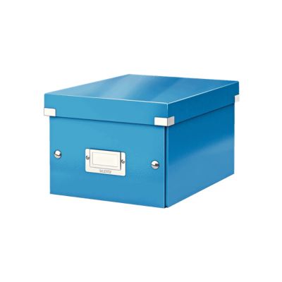 Petite Boîte de rangement en Carton A5+ avec couvercle - Bleu