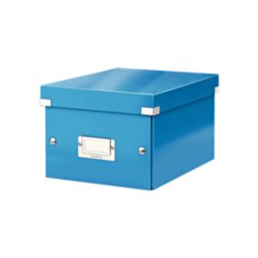 Petite Boîte de rangement en Carton A5+ avec couvercle - Bleu