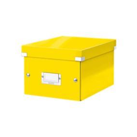 Petite Boîte de rangement en Carton A5+ avec couvercle - Jaune