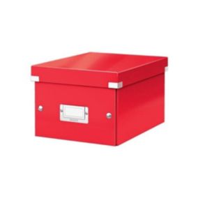 Petite Boîte de rangement en Carton A5+ avec couvercle - Rouge