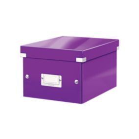 Petite Boîte de rangement en Carton A5+ avec couvercle - Violet