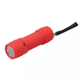 Petite lampe torche LED caoutchoutée rouge Diall 27 lumens