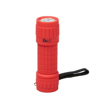 Petite lampe torche LED caoutchoutée rouge Diall 27 lumens