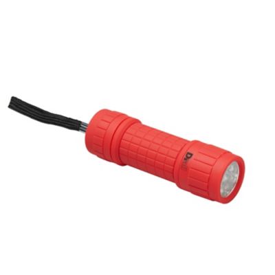 Petite lampe torche LED caoutchoutée rouge Diall 27 lumens