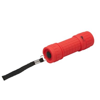 Petite lampe torche LED caoutchoutée rouge Diall 27 lumens