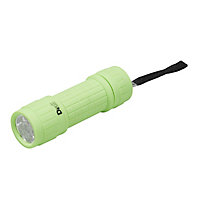 Petite torche LED caoutchoutée verte Diall 29 lumens