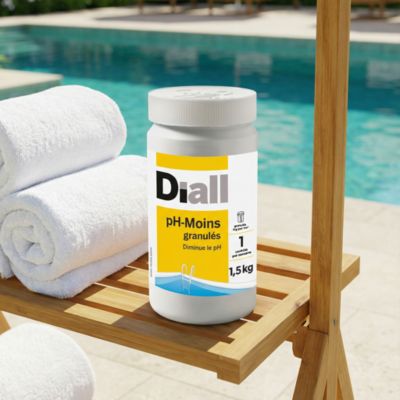 pH Moins Granules 1.5kg pour Piscine Diall