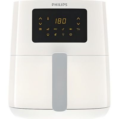 PHILIPS Airfryer Essential Compact Digital HD9252/00, Friteuse sans huile, 0,8kg, Technologie Rapid Air, 7 préréglages, Blanc