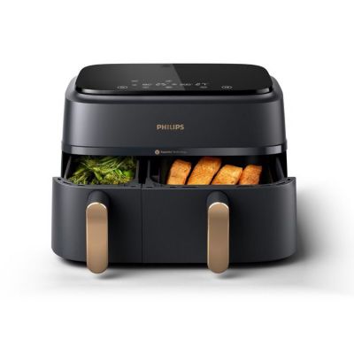 Philips Airfryer NA352 00 Dual Basket 9L 2750W black copper (NA352/00)