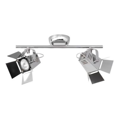 Photo Plafonnier Incl. 2xGU10 LED 5W Métal Chromé
