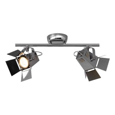 Photo Plafonnier Incl. 2xGU10 LED 5W Métal Chromé