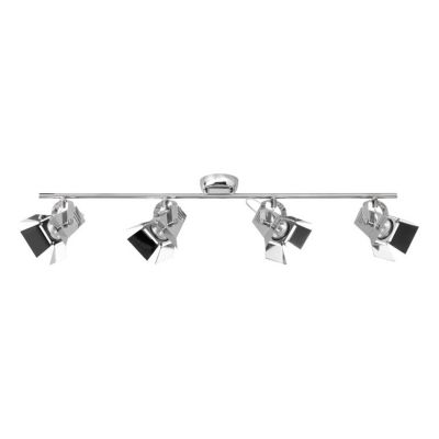 Photo Plafonnier Incl. 4xGU10 LED 5W Métal Chromé