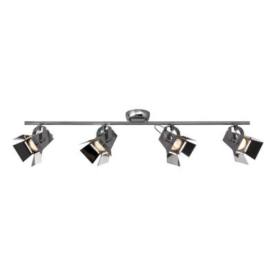 Photo Plafonnier Incl. 4xGU10 LED 5W Métal Chromé