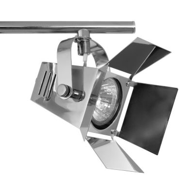 Photo Plafonnier Incl. 4xGU10 LED 5W Métal Chromé