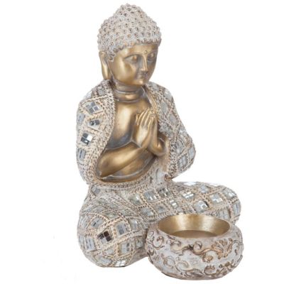 Photophore "Bouddha" - H19 cm - Multicolore- Atmosphera