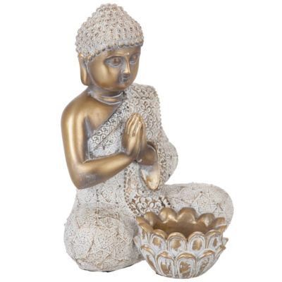 Photophore "Bouddha" - H19 cm - Multicolore- Atmosphera