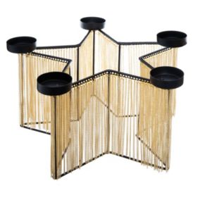 Photophore de Noël design Milano - 5 Bougies - Noir
