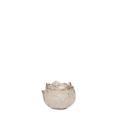 Photophore en verre forme fleur 11cm