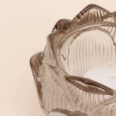 Photophore en verre forme fleur 11cm
